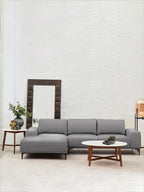 White Marble Round Top Coffee Table with Acacia Wood Legs, Myan - Joe’s Haven