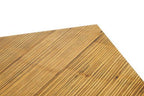 Two Tone Natural Bamboo Square Coffee Table with Dark Ebony Finish Base, Gabor - Joe’s Haven