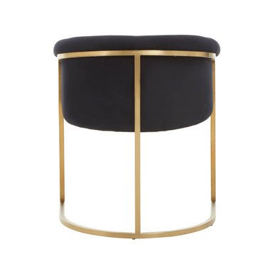Vogue Black Velvet And Matte Gold Dining Chair - Joe’s Haven