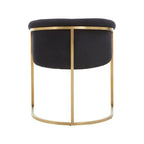 Vogue Black Velvet And Matte Gold Dining Chair - Joe’s Haven