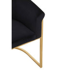 Vogue Black Velvet And Matte Gold Dining Chair - Joe’s Haven