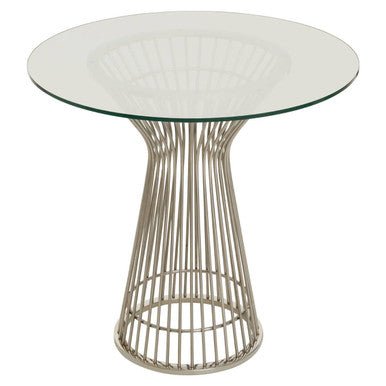Vogue Round Silver Dining Table - Joe’s Haven