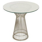 Vogue Round Silver Dining Table - Joe’s Haven