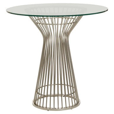 Vogue Round Silver Dining Table - Joe’s Haven