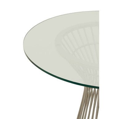 Vogue Round Silver Dining Table - Joe’s Haven