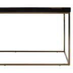 Aris Black and Gold Striped Acacia wood Coffee Table with Interconnected Metal Legs, Aris - Joe’s Haven