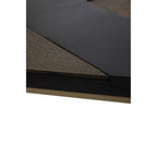 Aris Black and Gold Striped Acacia wood Coffee Table with Interconnected Metal Legs, Aris - Joe’s Haven