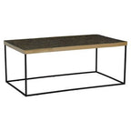 Gold Finish Coffee Table with Black Metal Interconnected Legs, Akola - Joe’s Haven