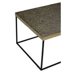 Gold Finish Coffee Table with Black Metal Interconnected Legs, Akola - Joe’s Haven