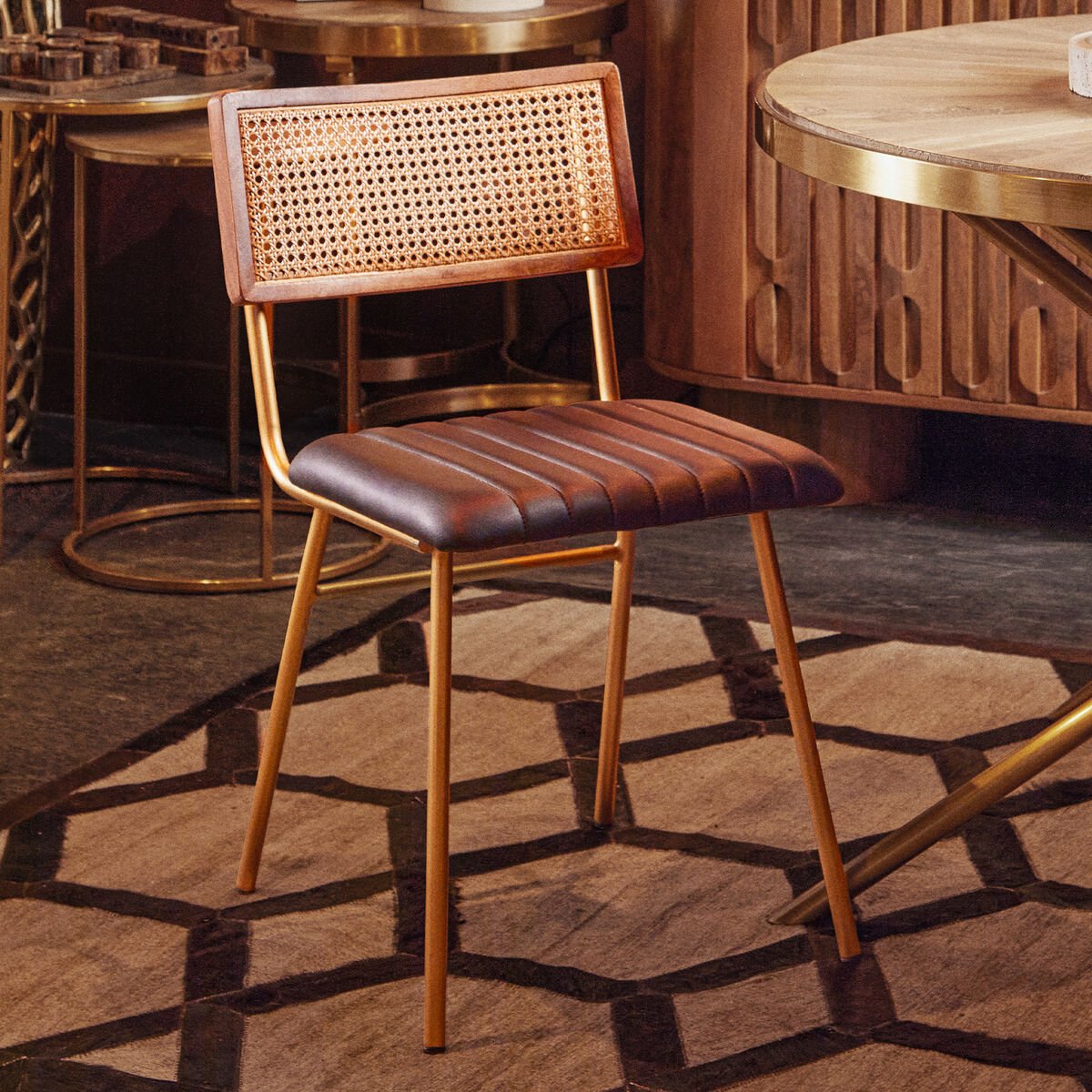 Buffalo Black Leather Dining Chair - Joe’s Haven