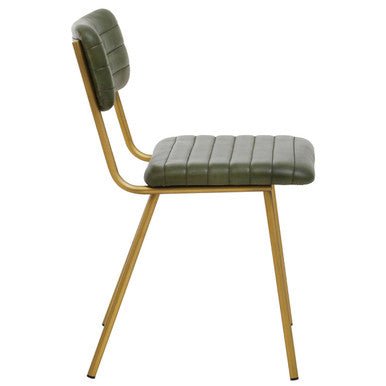 Buffalo Green Leather Dining Chair - Joe’s Haven
