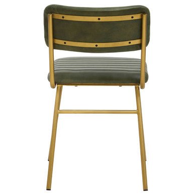 Buffalo Green Leather Dining Chair - Joe’s Haven