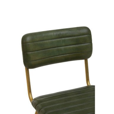 Buffalo Green Leather Dining Chair - Joe’s Haven