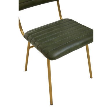 Buffalo Green Leather Dining Chair - Joe’s Haven
