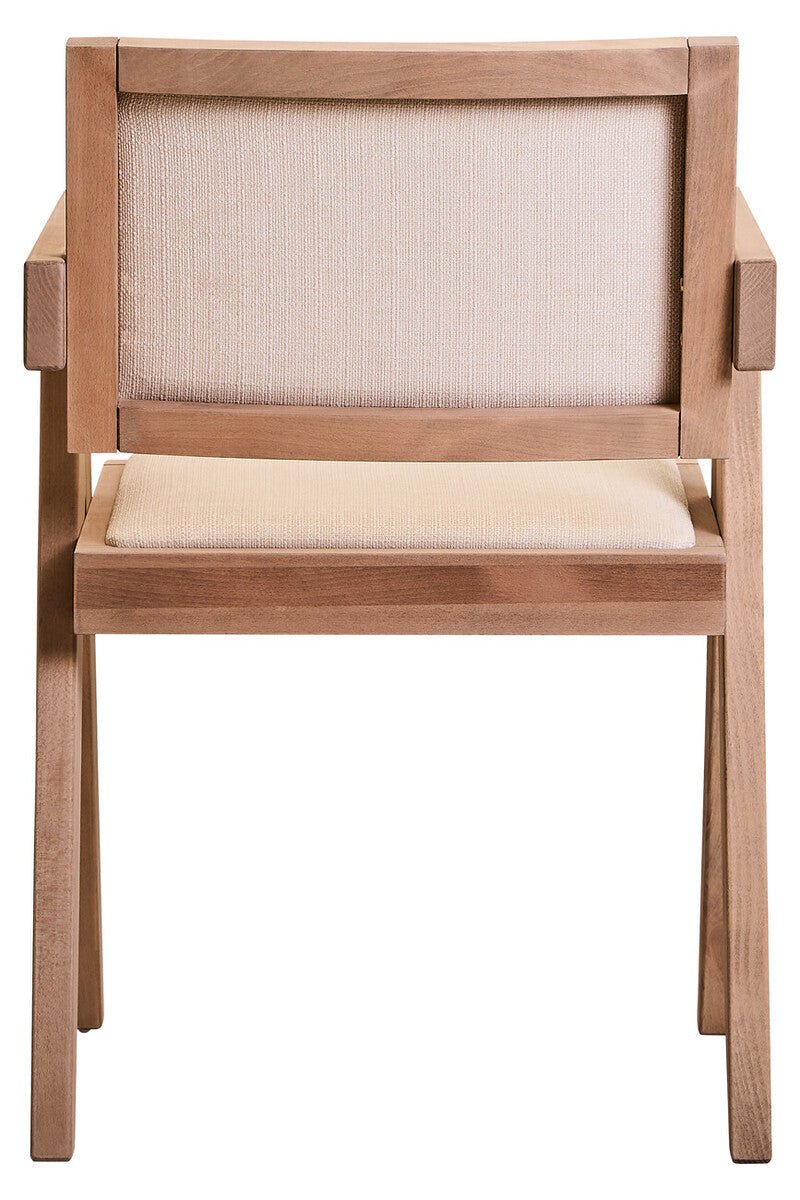 Cebu Ivory Fabric and Grey Wash Beech Wood Dining Chair - Joe’s Haven