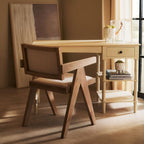 Cebu Ivory Fabric and Grey Wash Beech Wood Dining Chair - Joe’s Haven
