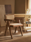 Cebu Ivory Fabric and Grey Wash Beech Wood Dining Chair - Joe’s Haven