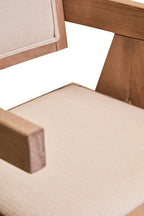Cebu Ivory Fabric and Grey Wash Beech Wood Dining Chair - Joe’s Haven