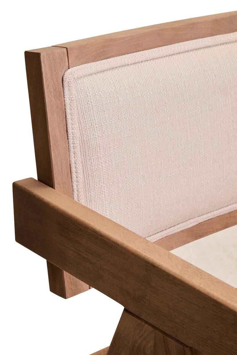 Cebu Ivory Fabric and Grey Wash Beech Wood Dining Chair - Joe’s Haven