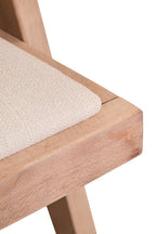 Cebu Ivory Fabric and Grey Wash Beech Wood Dining Chair - Joe’s Haven