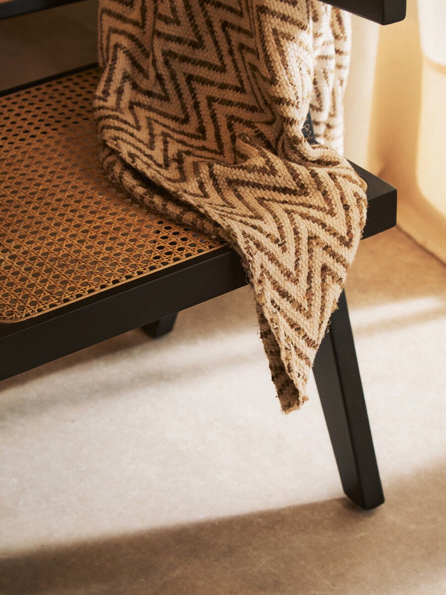 Cebu Natural Cane and Black Beech Wood Dining Chair - Joe’s Haven