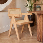 Cebu Natural Cane and Beech Wood Dining Chair - Joe’s Haven