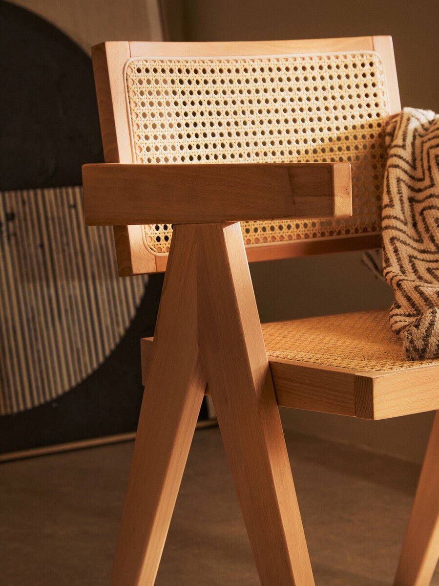 Cebu Natural Cane and Beech Wood Dining Chair - Joe’s Haven