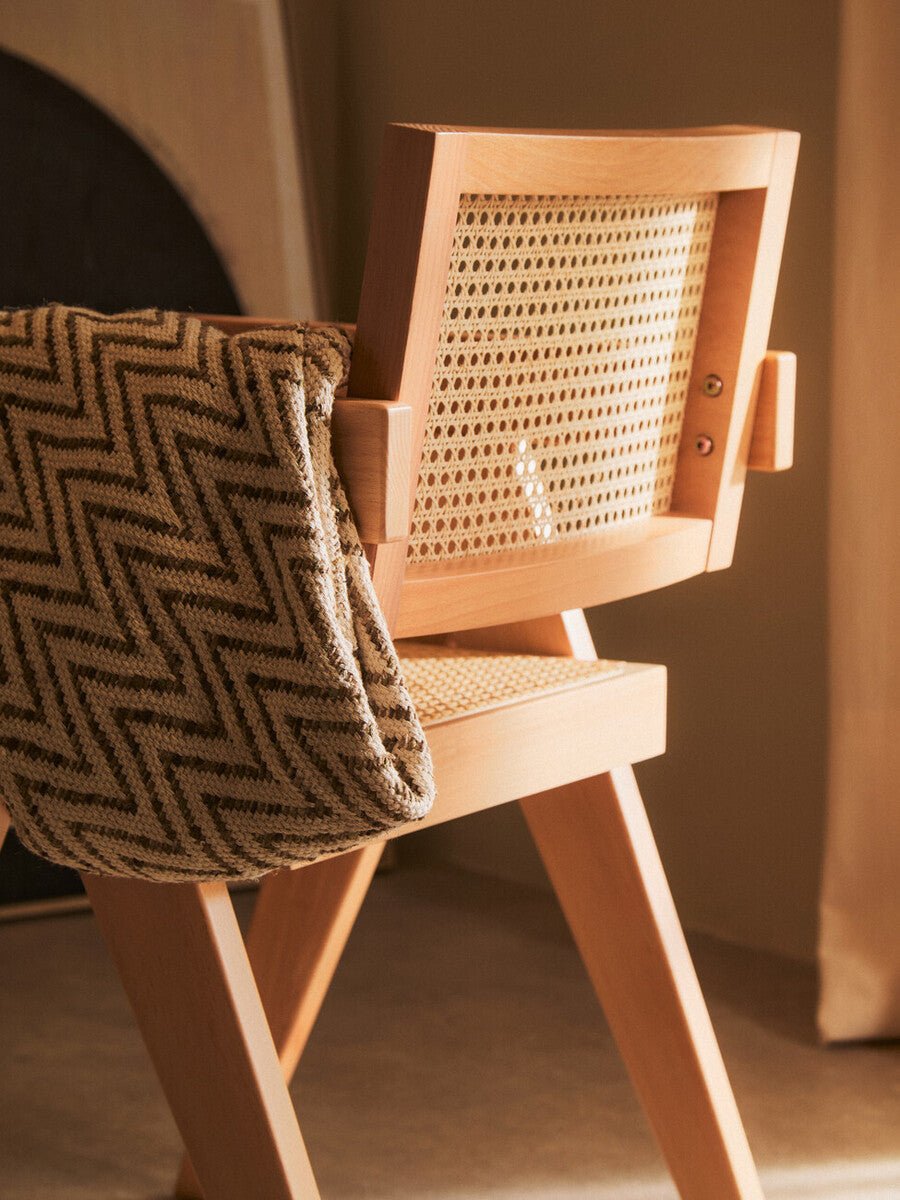 Cebu Natural Cane and Beech Wood Dining Chair - Joe’s Haven