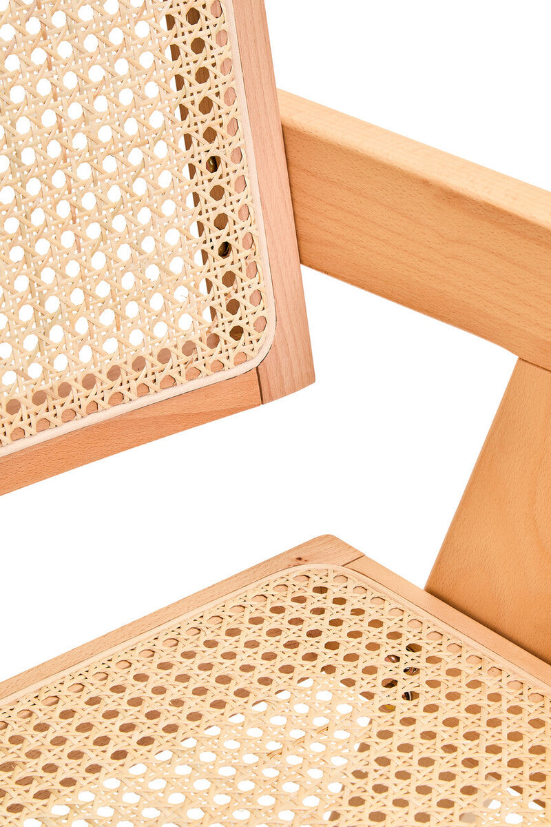 Cebu Natural Cane and Beech Wood Dining Chair