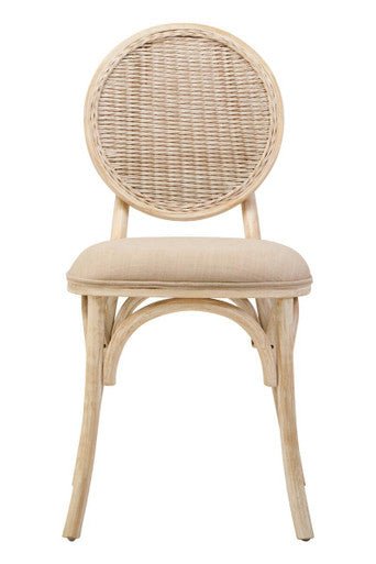 Cebu White Wash Elm Wood Dining Chair - Joe’s Haven
