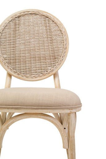 Cebu White Wash Elm Wood Dining Chair - Joe’s Haven