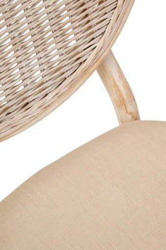 Cebu White Wash Elm Wood Dining Chair - Joe’s Haven