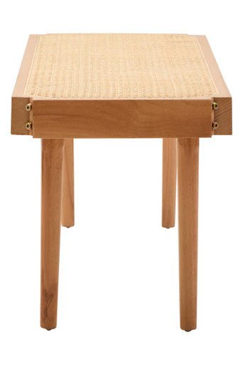 Cebu Natural Cane and Beech Wood Bench - Joe’s Haven