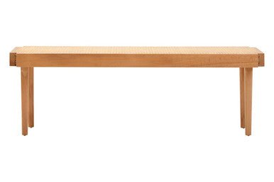 Cebu Natural Cane and Beech Wood Bench - Joe’s Haven