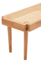 Cebu Natural Cane and Beech Wood Bench - Joe’s Haven