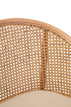 Cebu Natural Cane and Beech Wood Bench with Backrest - Joe’s Haven