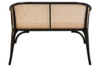 Cebu Natural Cane Bench with Black Beech Wood Frame - Joe’s Haven