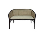 Cebu Natural Cane Bench with Black Beech Wood Frame - Joe’s Haven