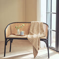 Cebu Natural Cane Bench with Black Beech Wood Frame - Joe’s Haven