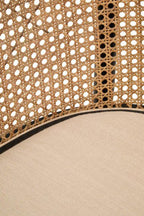 Cebu Natural Cane Bench with Black Beech Wood Frame - Joe’s Haven