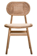 Cebu Beige Fabric and Grey Wash Elm Wood Dining Chair - Joe’s Haven