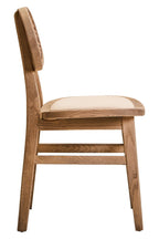 Cebu Beige Fabric and Grey Wash Elm Wood Dining Chair - Joe’s Haven