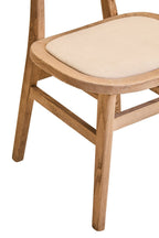 Cebu Beige Fabric and Grey Wash Elm Wood Dining Chair - Joe’s Haven