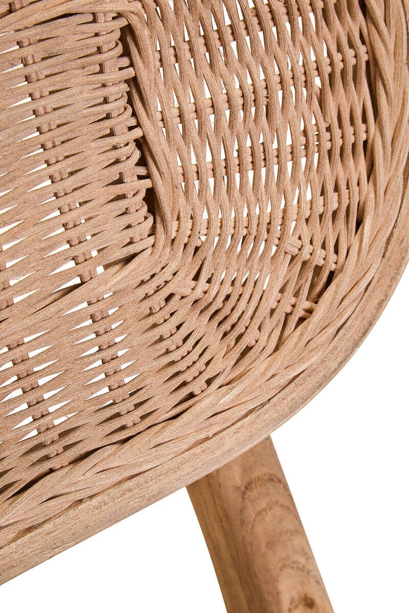 Cebu Beige Fabric and Grey Wash Elm Wood Dining Chair - Joe’s Haven