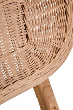 Cebu Beige Fabric and Grey Wash Elm Wood Dining Chair - Joe’s Haven