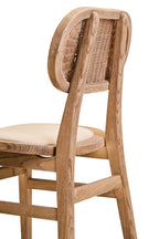 Cebu Beige Fabric and Grey Wash Elm Wood Dining Chair - Joe’s Haven