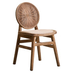 Cebu Beige Fabric and White Wash Elm Wood Dining Chair - Joe’s Haven