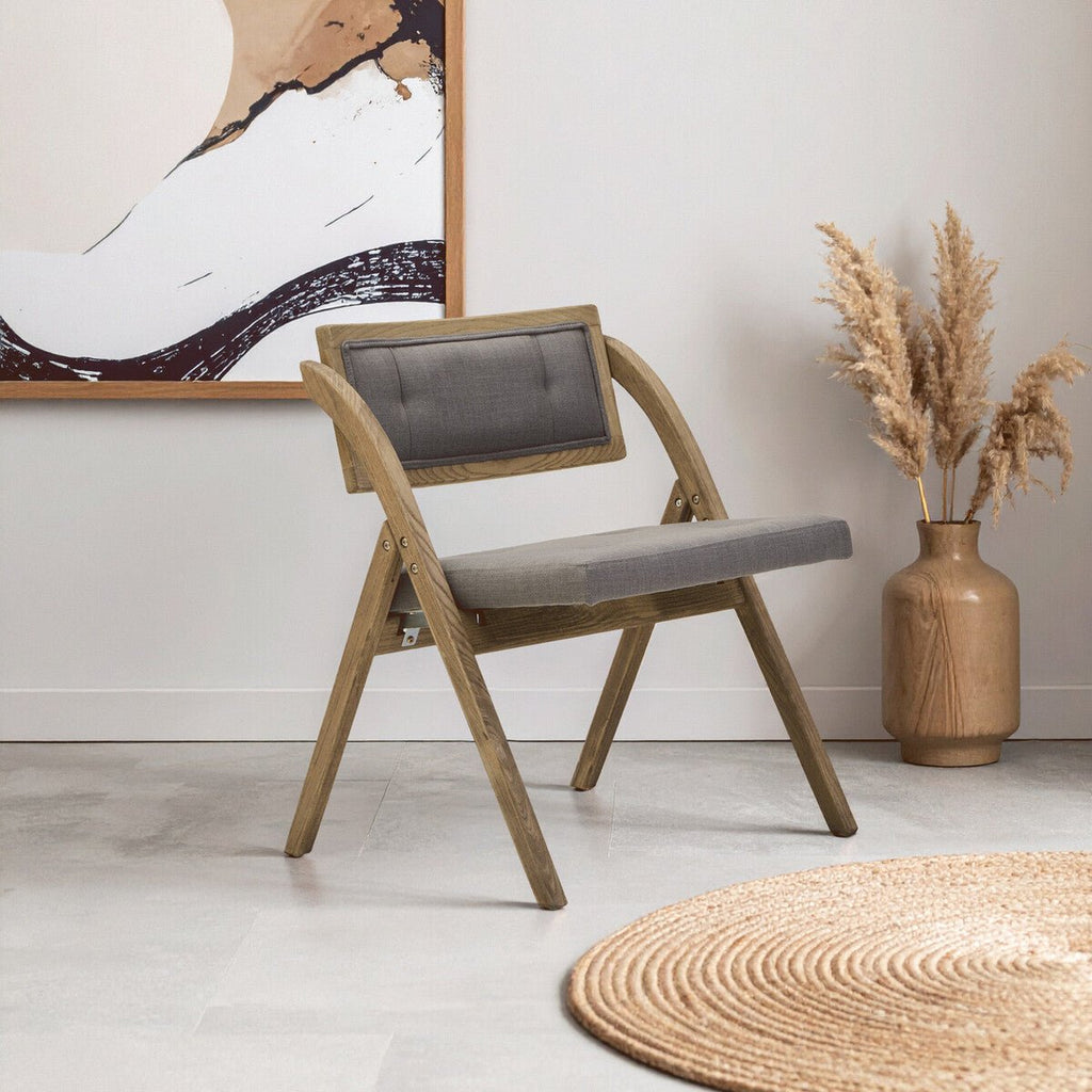 Cebu Grey Wash Elm Wood Folding Chair - Joe’s Haven