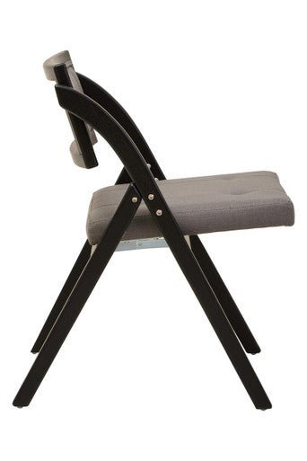 Cebu Grey and Black Elm Wood Folding Chair - Joe’s Haven