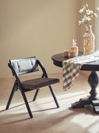 Cebu Grey and Black Elm Wood Folding Chair - Joe’s Haven